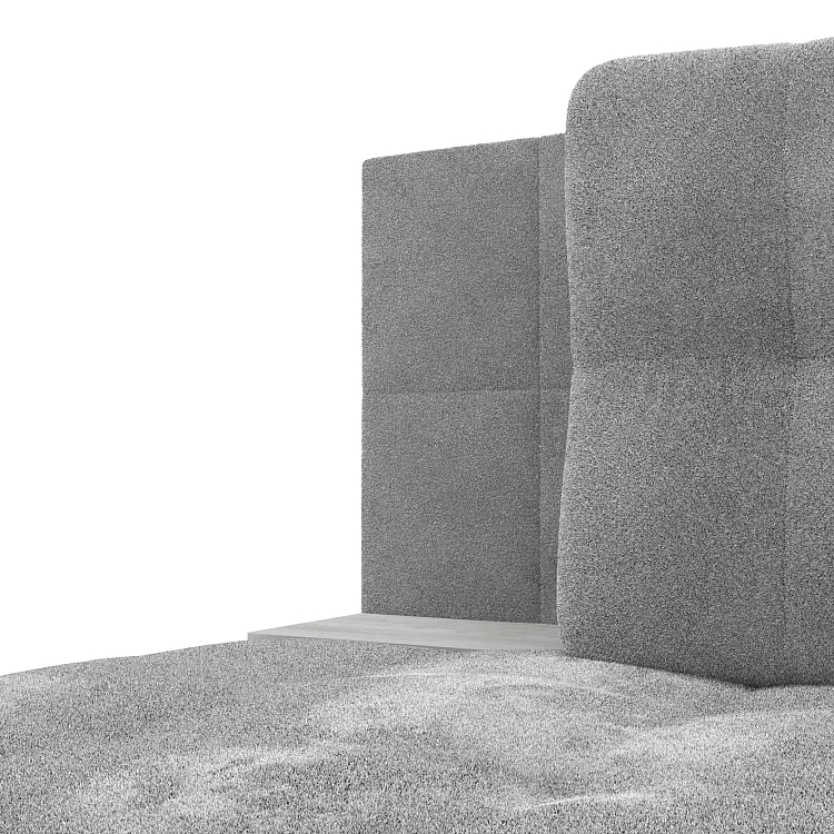 Даллас М / диван - кровать велюр джоя 022 сильвер/ЛДСП бетон пайн белый новая упаковка